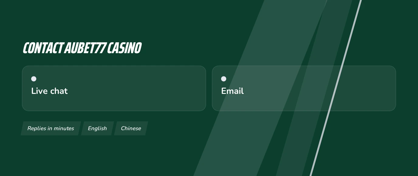 Aubet77 Casino support channels